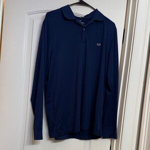 Vineyard Vines Dark Blue Long Sleeve Polo